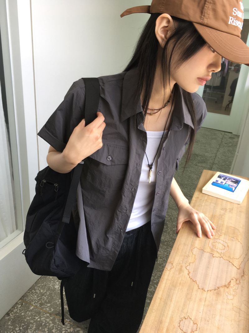 WONDER WONDER（ワンダーワンダー）の「[MADE] Datone オーバーフィットナイロン半袖シャツ（トップス）」