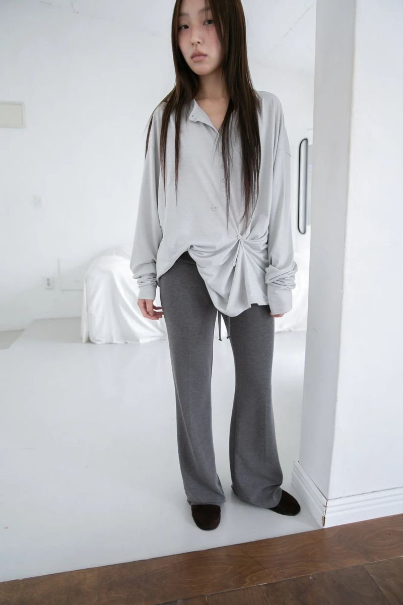 strap slim bootcut banding pants(2colors)