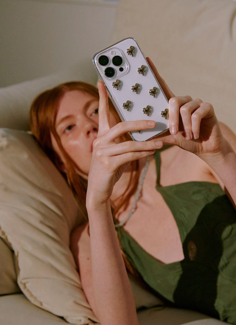 Metal Melting Heart Phone Case