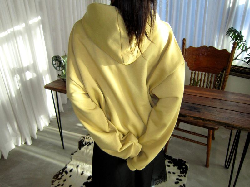 High-neck cropped hoodie