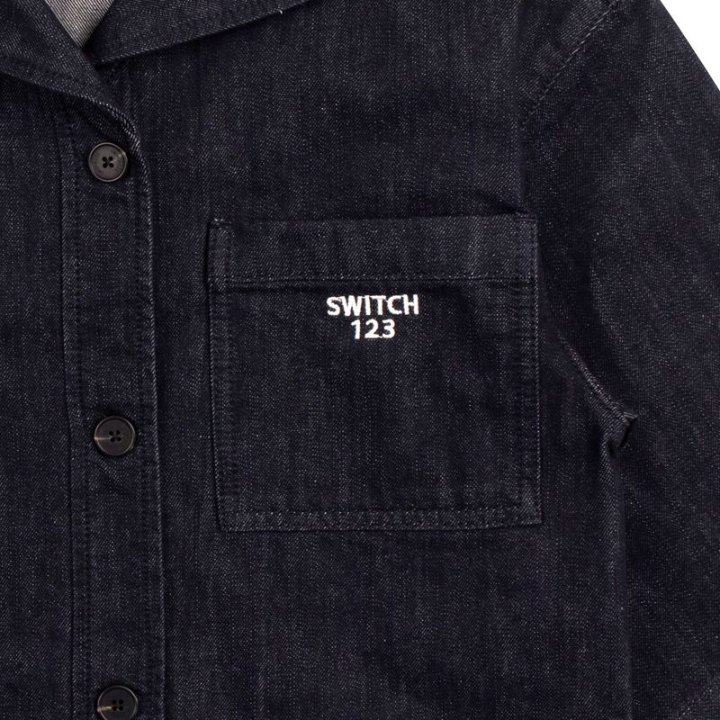 CROP SAILOR CALLAR DENIM JACKET (FOR WOMAN)_SYS1BL51DN