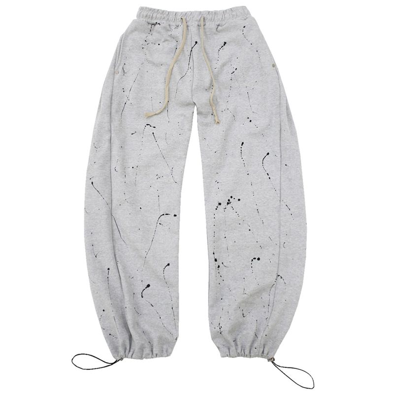 painting side tuck string sweat pants