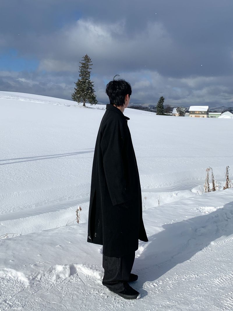 [130cm] Biei wool mac long coat 