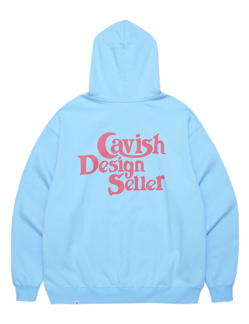 cavish（カビシ）の「SELLER LOGO HOODIE SKY BLUE(PINK)(CV2BFUM400A)（Tops）」