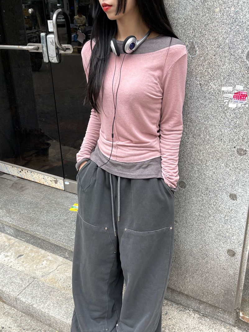 Maho Layered Tencel Long Sleeve Tee