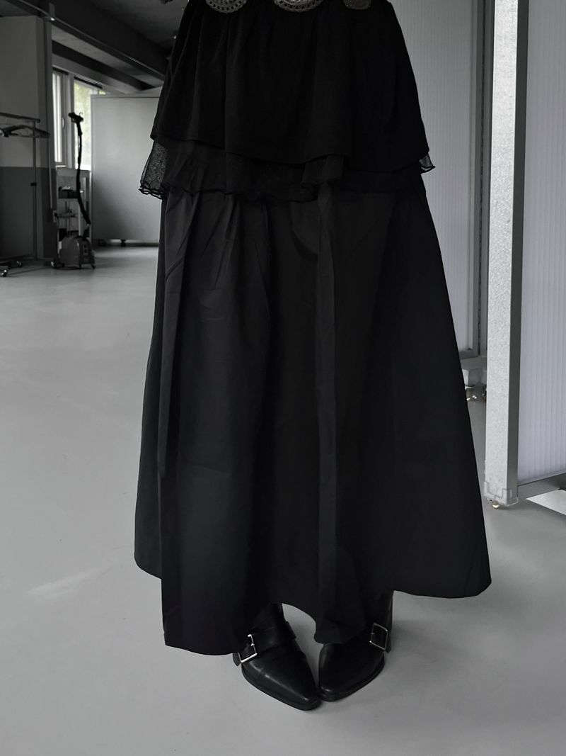 gather balloon long skirt (3color)