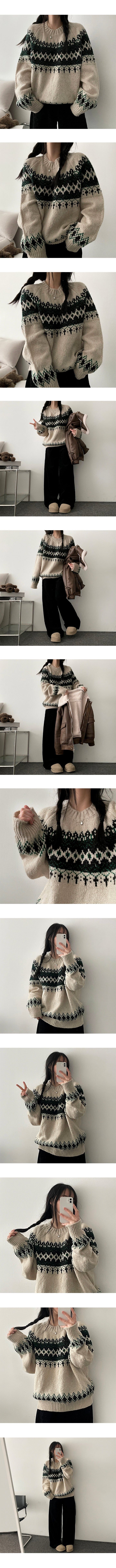 Elle Over Nordic Round Knitwear