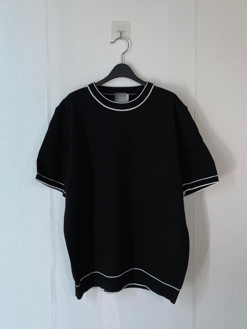 Color linen short sleeve knit 4C