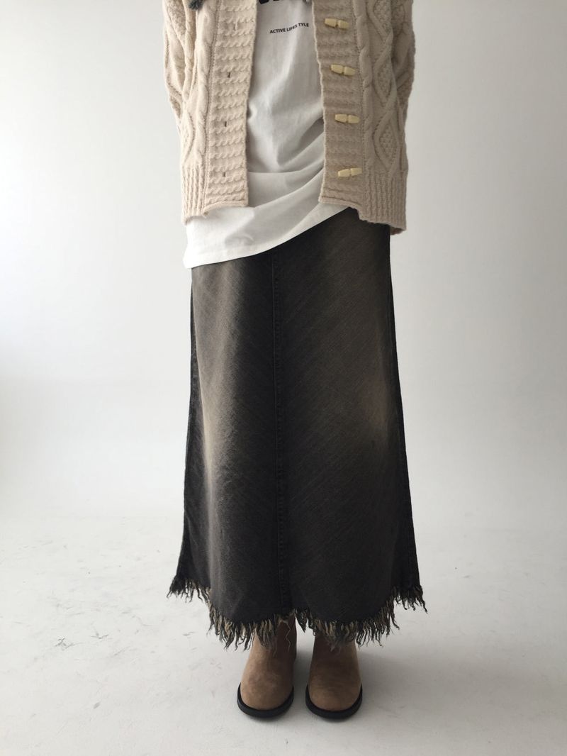DUGGY(ダギー)の「Denim maxi surgical long sk(Skirts)」