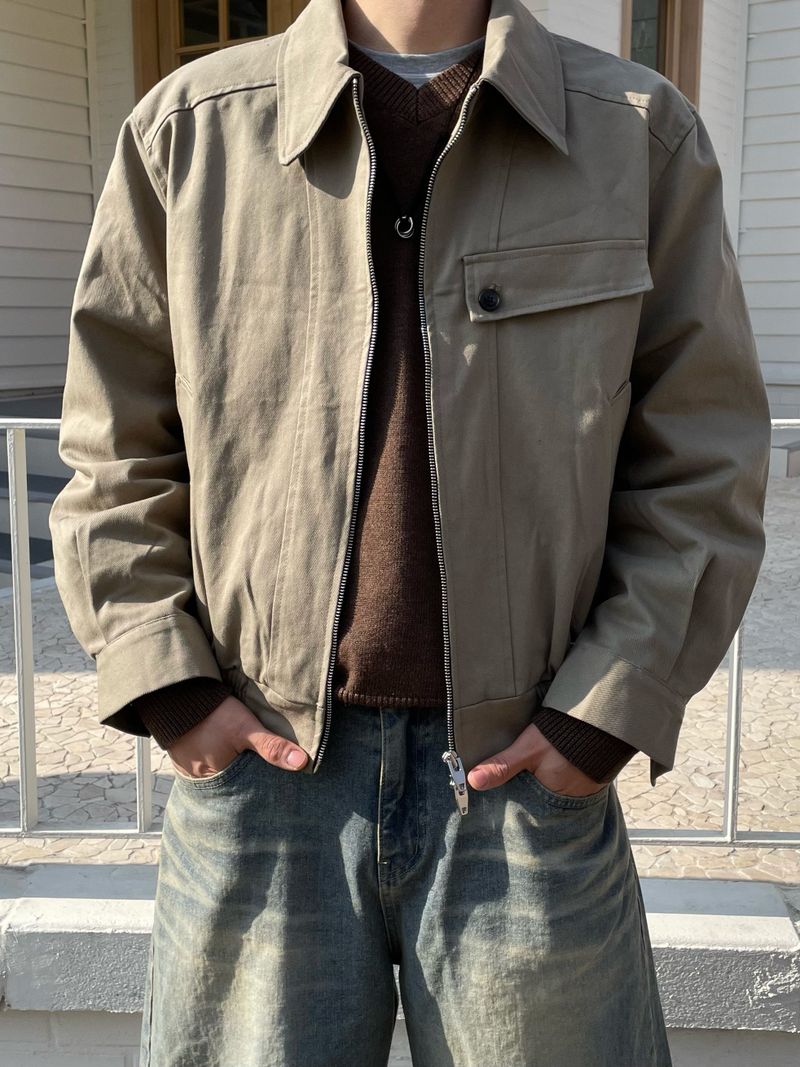 City Collar Blouson Jacket (2 Colors)