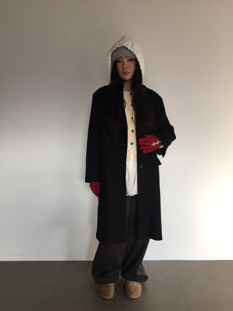 Wool Blend Essential Long Coat (2 Colors)