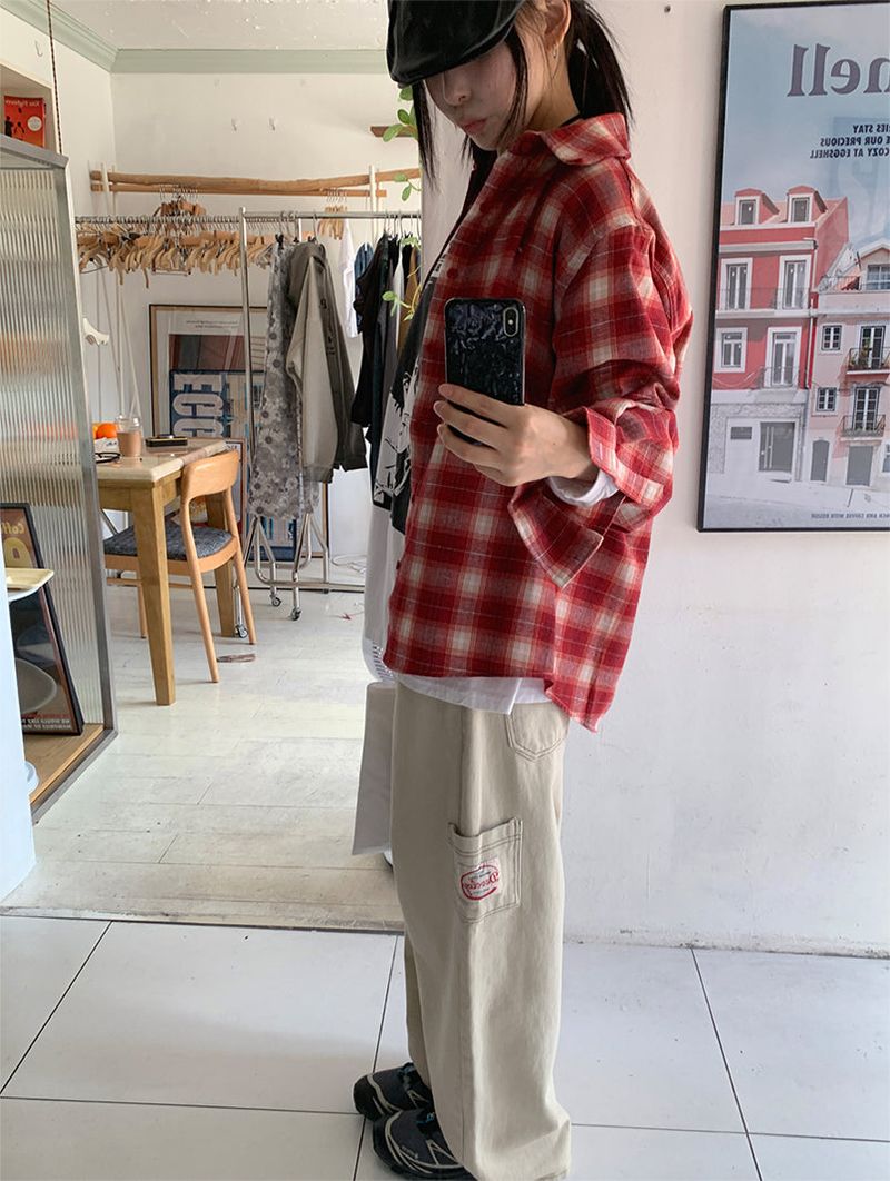 CREAM CHACK SHIRT (2C)