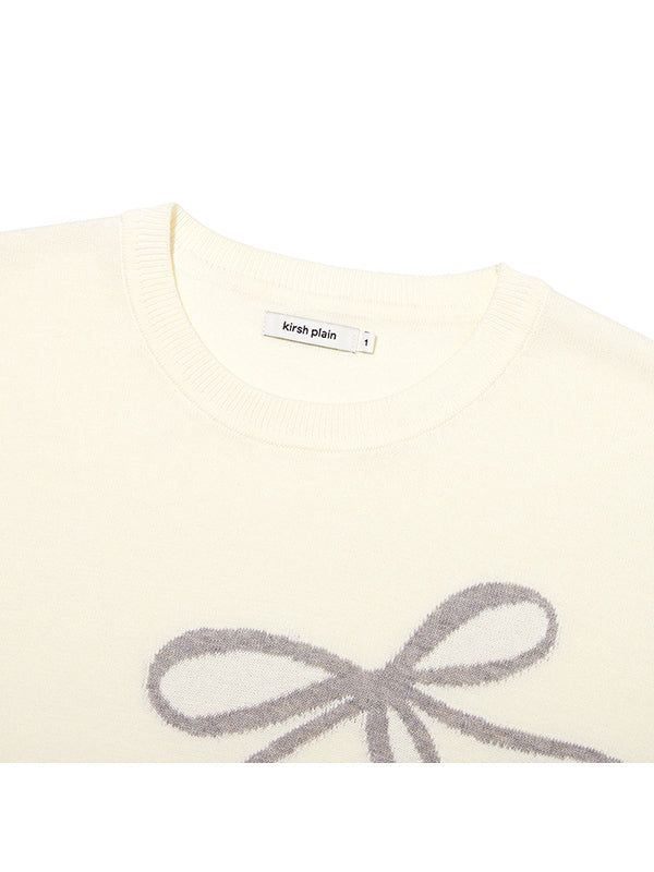KIRSH PLAIN RIBBON CHERRY SUMMER KNIT - IVORY