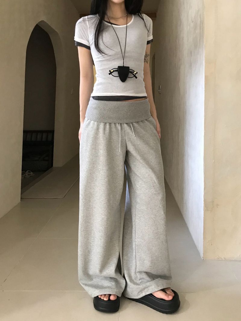 Melting Sheer Layered Half Sleeve Tee