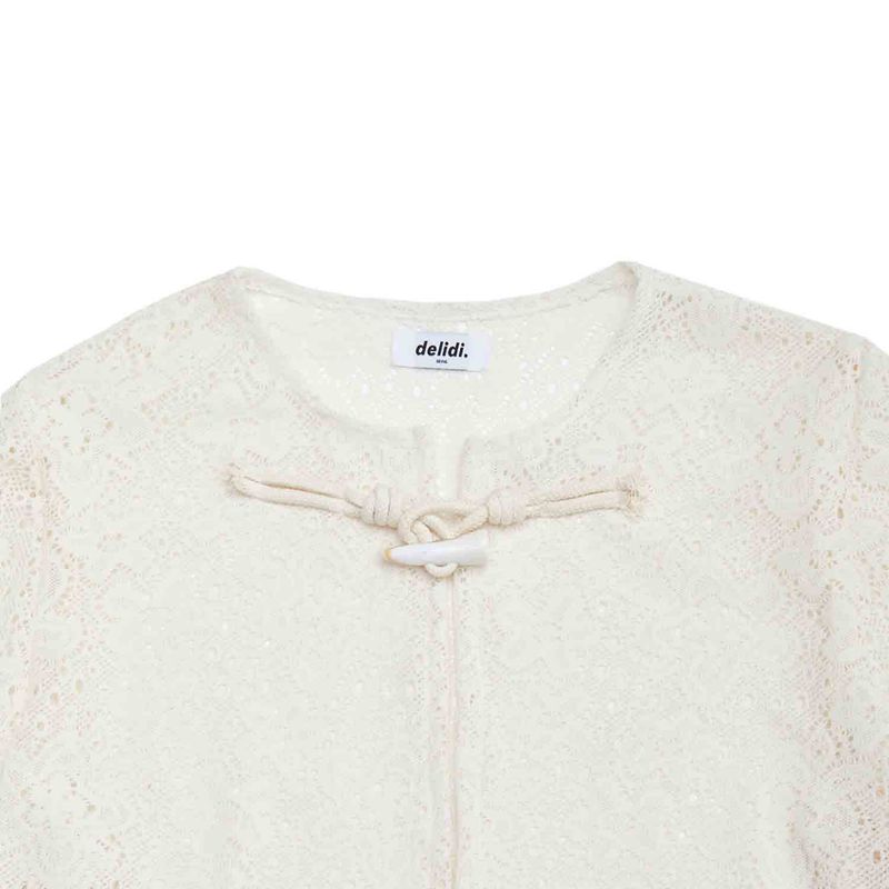 Fluffy lace cardigan