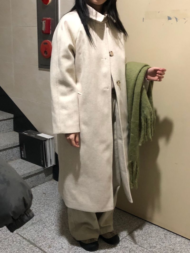 Glorie high-neck long coat