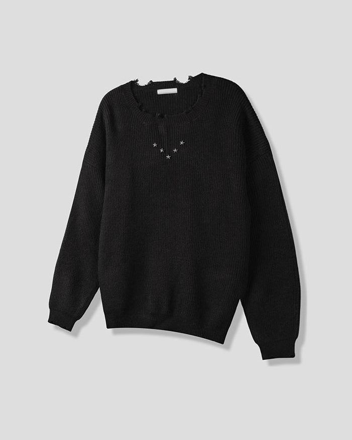 (UNISEX) Studs Over Knit