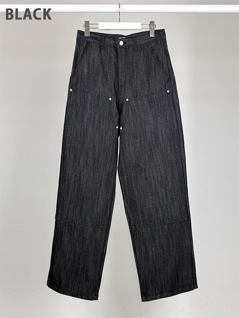 DOUBLE KNEE RAW JEANS (2C)