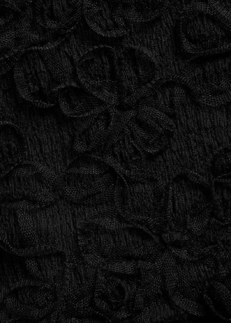 Flower pattern halter top_black