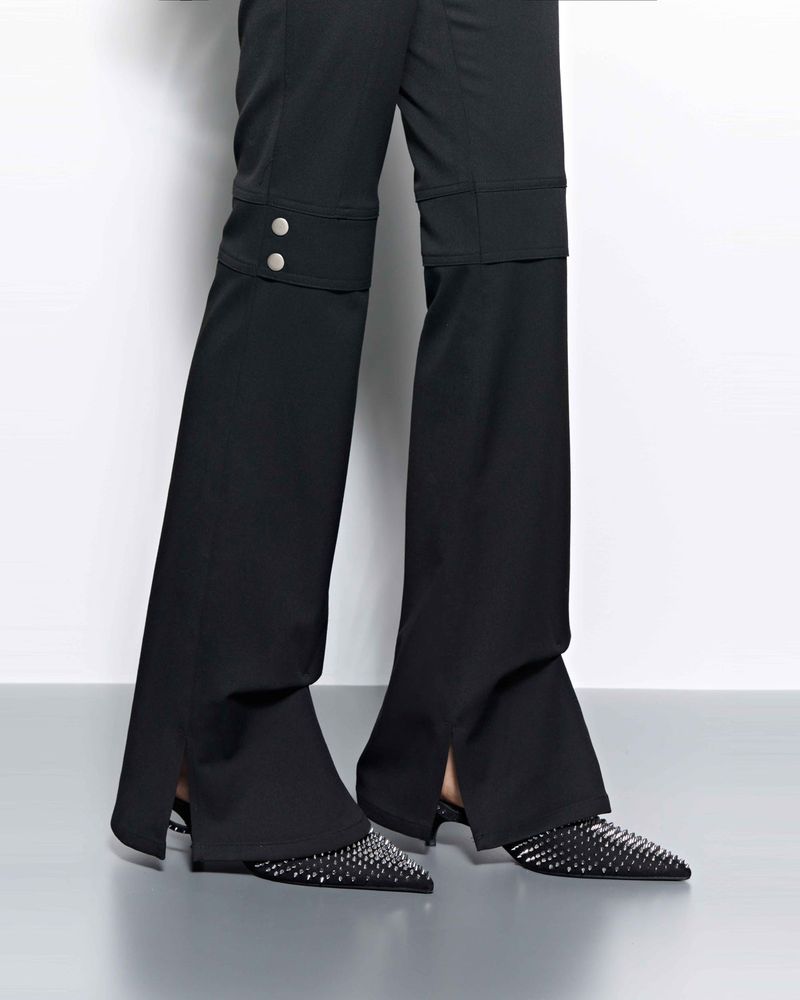 Pinched Slit Pants _ Black