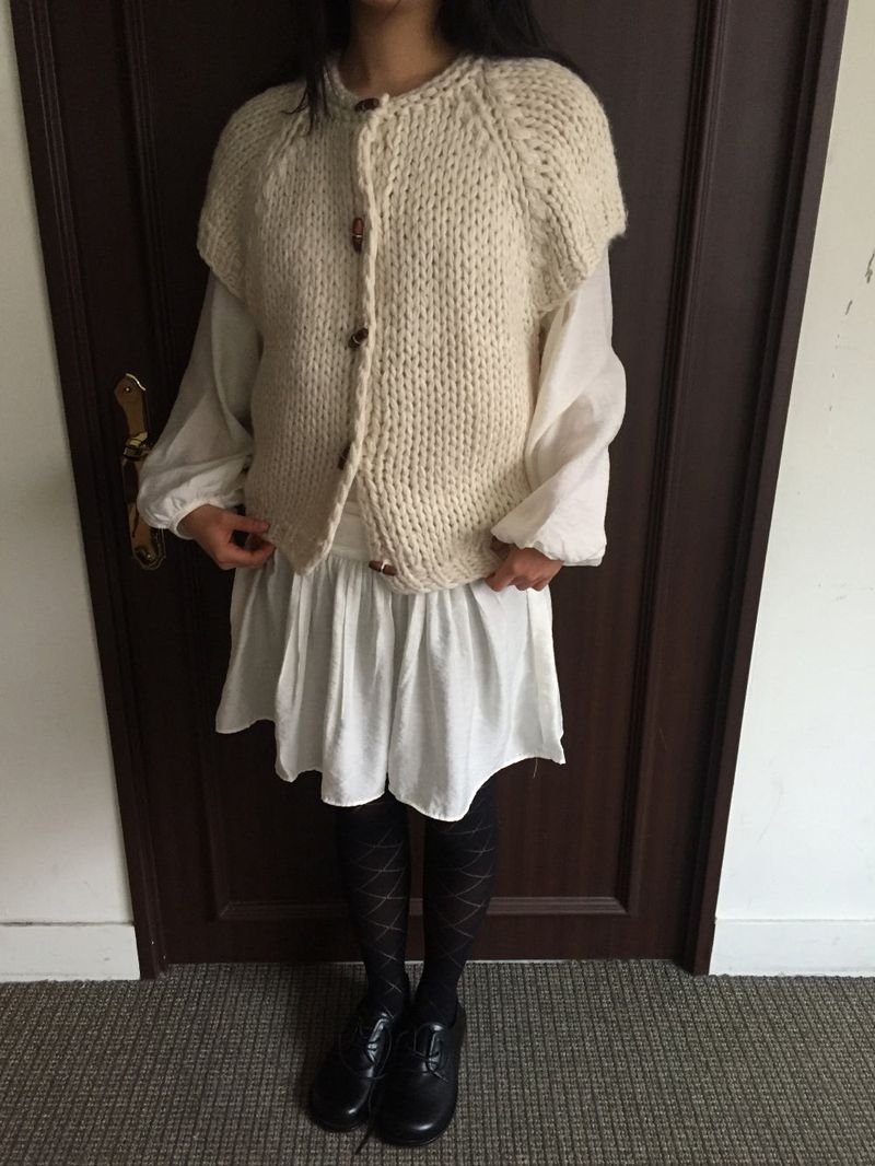 Grandma Hand-Knit Bolero (2color)