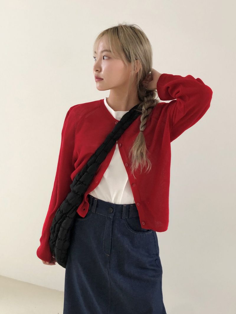Picnic denim long skirt 