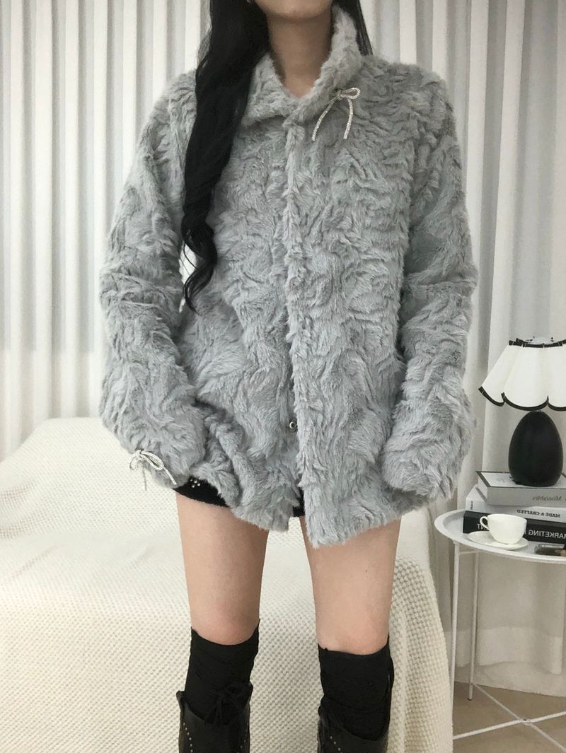 onthenextpage（オンザネクストページ）の「ヴィンテージクリーミーリボンファージャケット（ジャケット/アウター）」