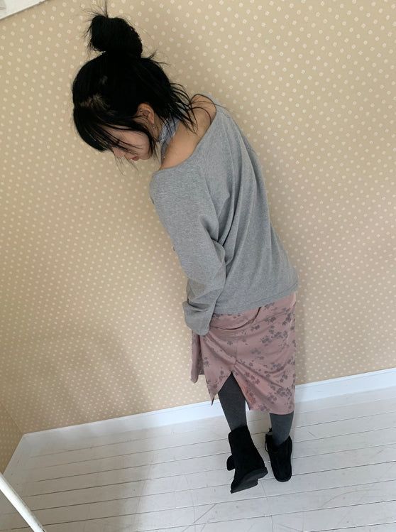 26FW★ [BAONHAUS] Renil Shirring Layered Long Sleeve Tee