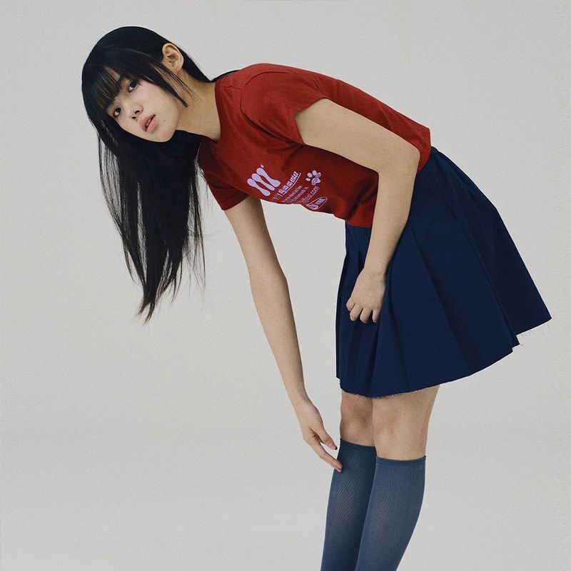 ITZAVIBE（イッザバイブ）の「PLEATS NAVY SKIRT（Skirts）」