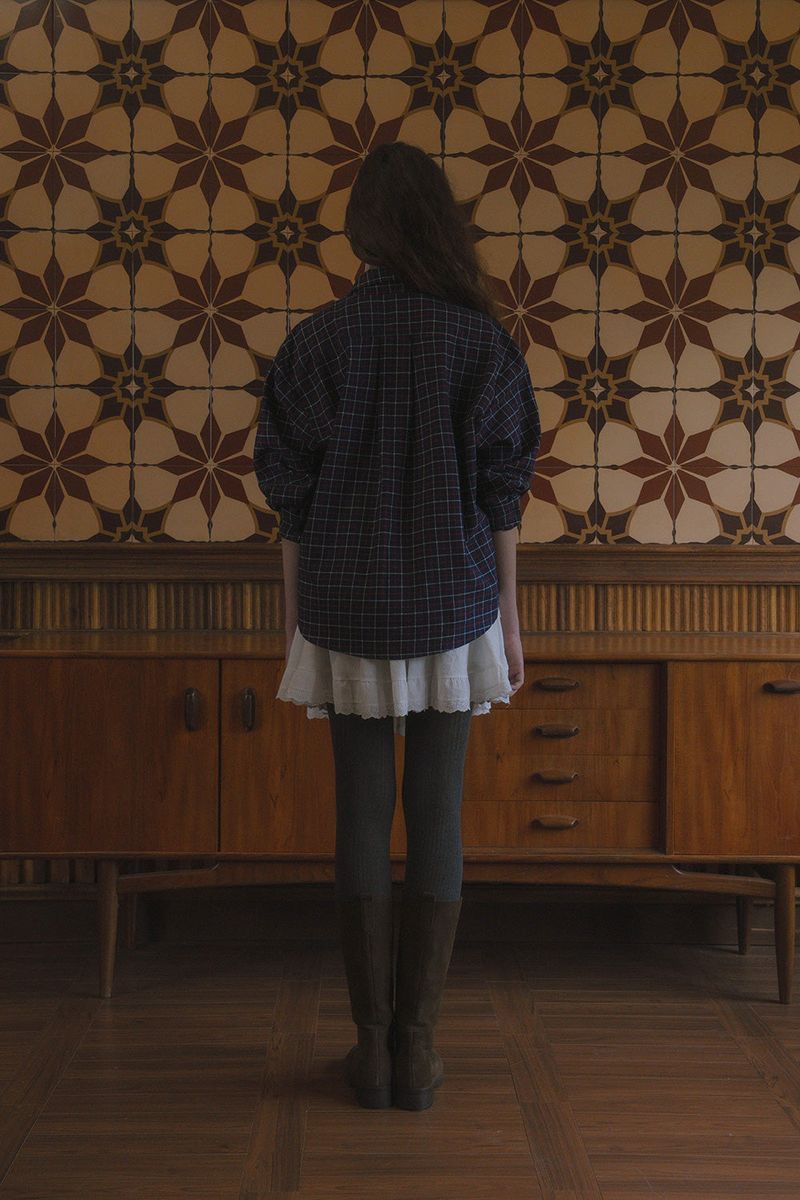 Bein check shirt_navy