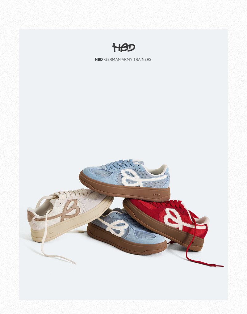 HBD Summer Breathable 5CM Elevated Retro German Training Shoes
