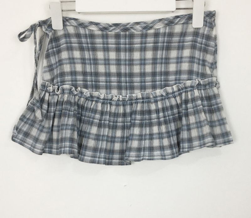 Plaid Layered Wrap Skirt (2color)