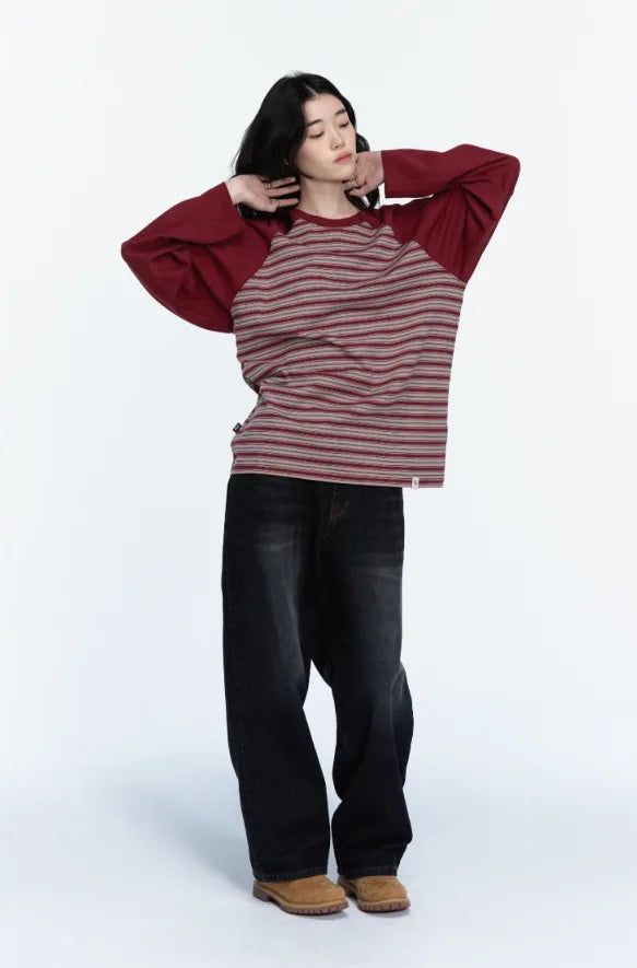 26FW★ Stripe Raglan Long Sleeve