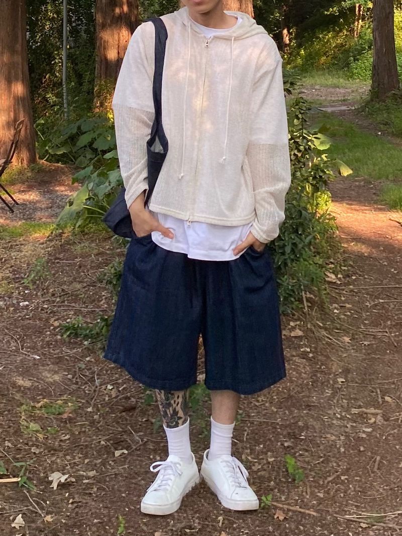 Denim Balloon Half Pants 2C