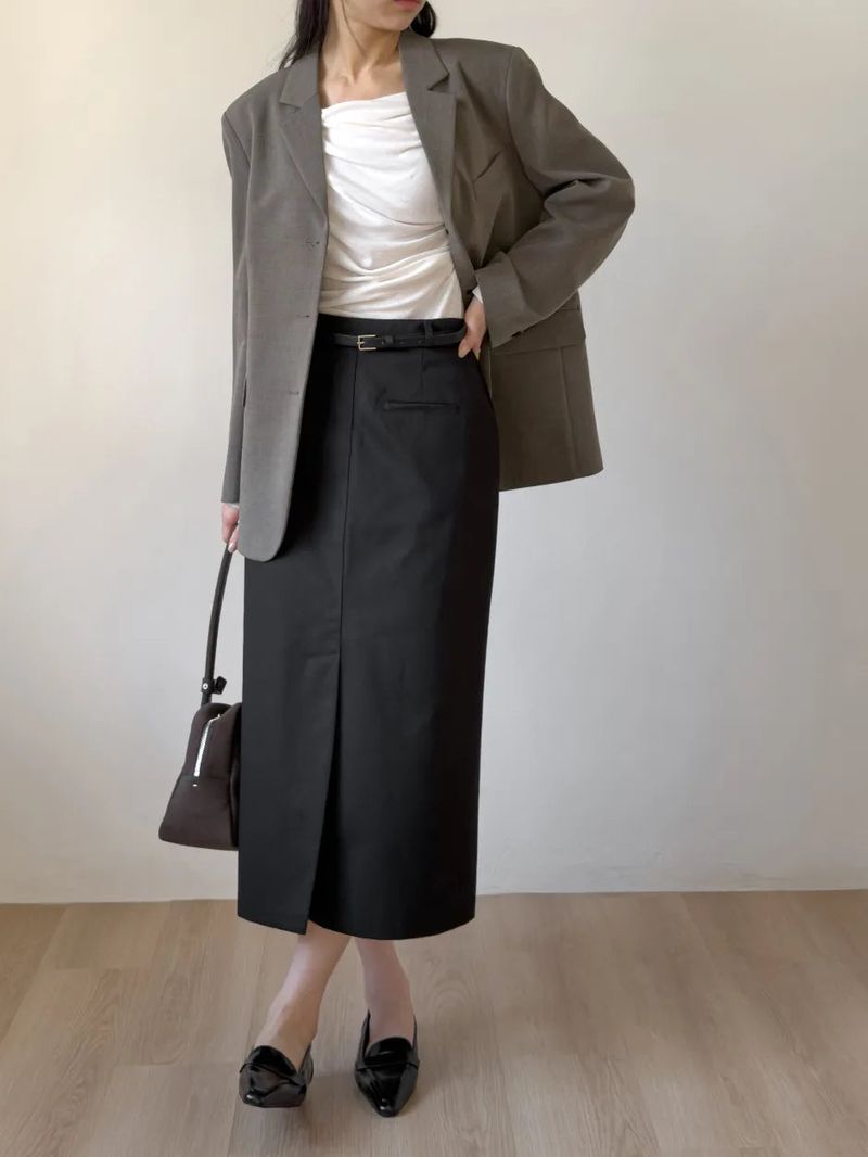 Back Slit 3-Button Loose Fit Jacket