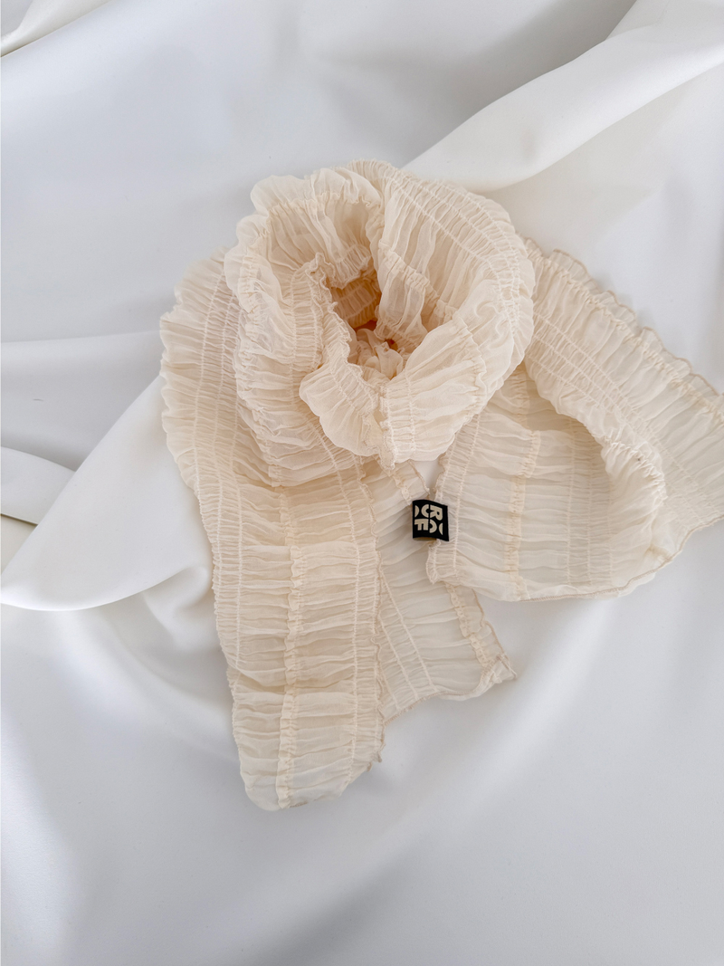 crinkled veil scarf (2color)