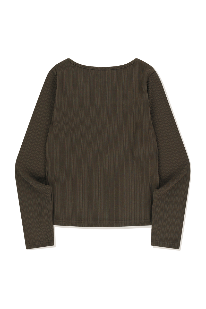 SQUARE NECK RIBBED TOP