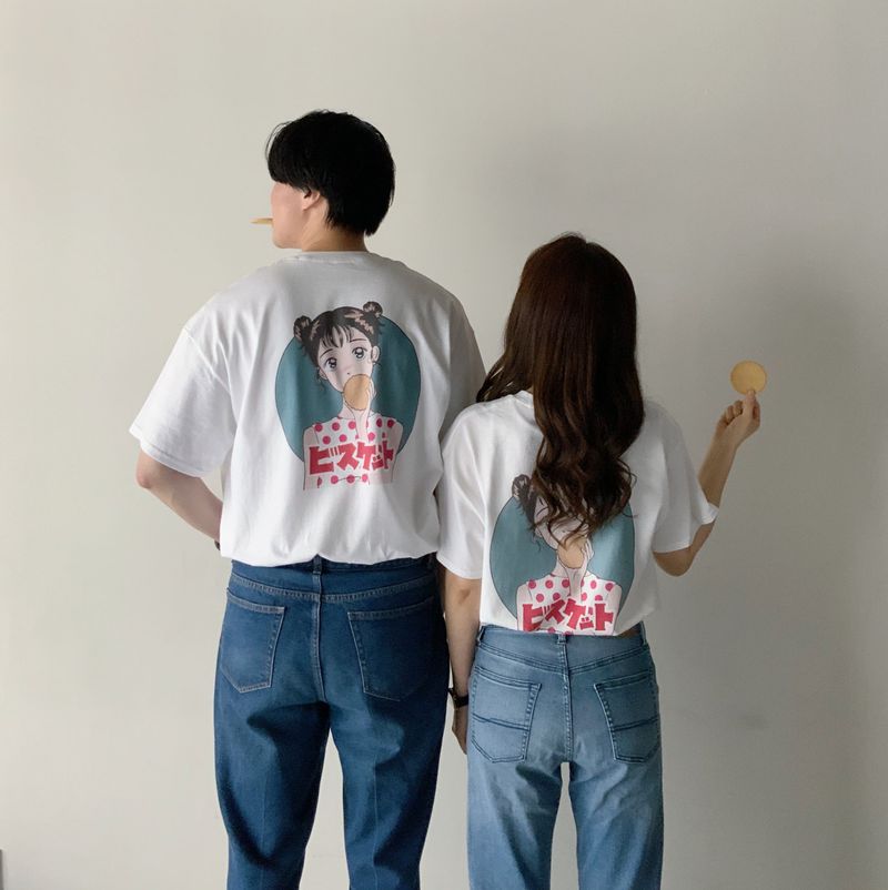 島田つか沙×ふくだ　ビスケットT-shirt