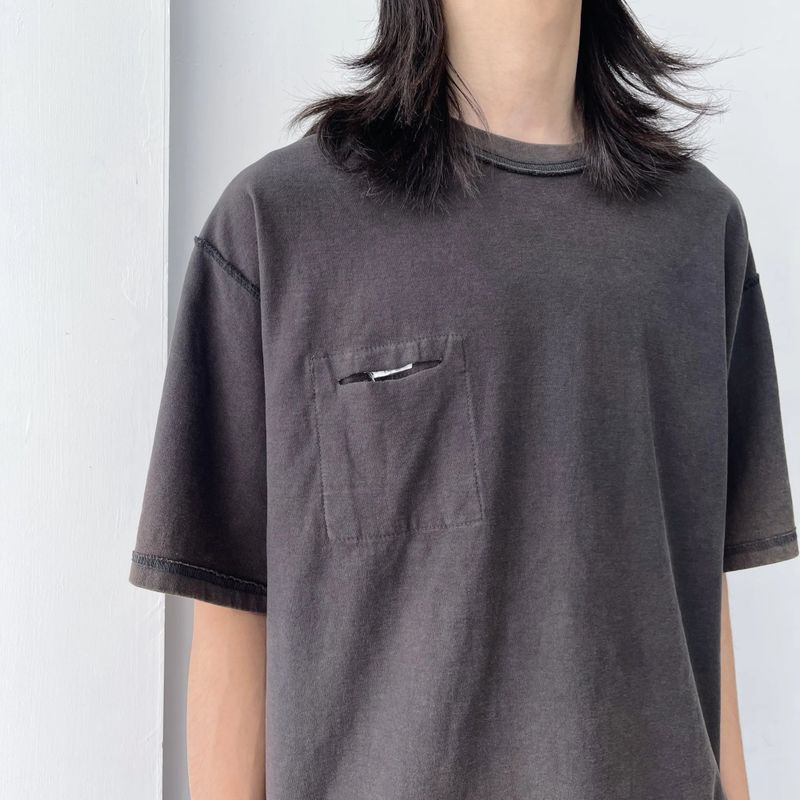 Slashed Pocket Washed Tee