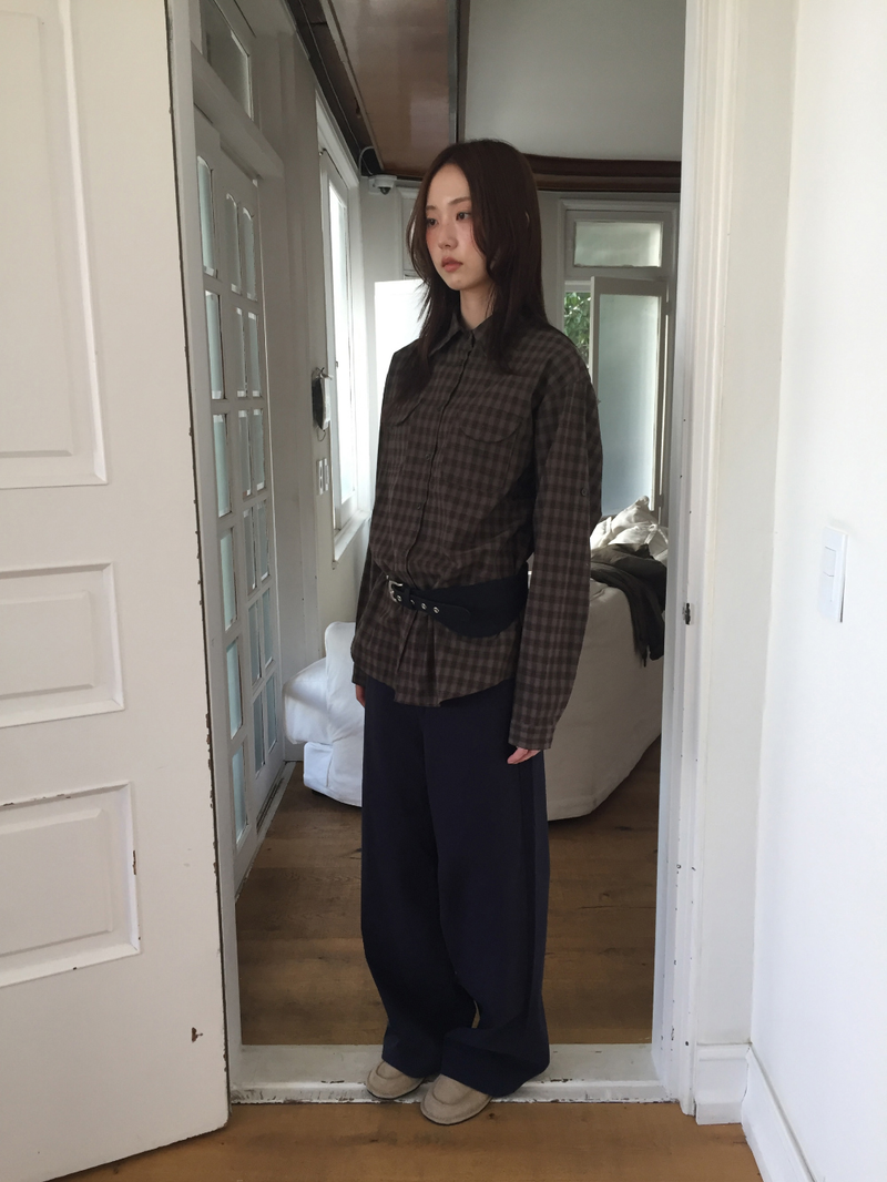 Tar Pocket Check Shirt (2color)