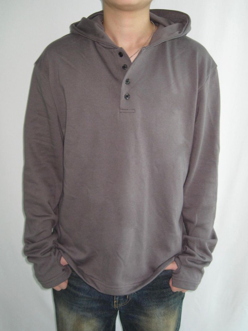 Mokey（モーキー）の「Hand Warmer Henley Neck Hoodie (4c)（Tops）」