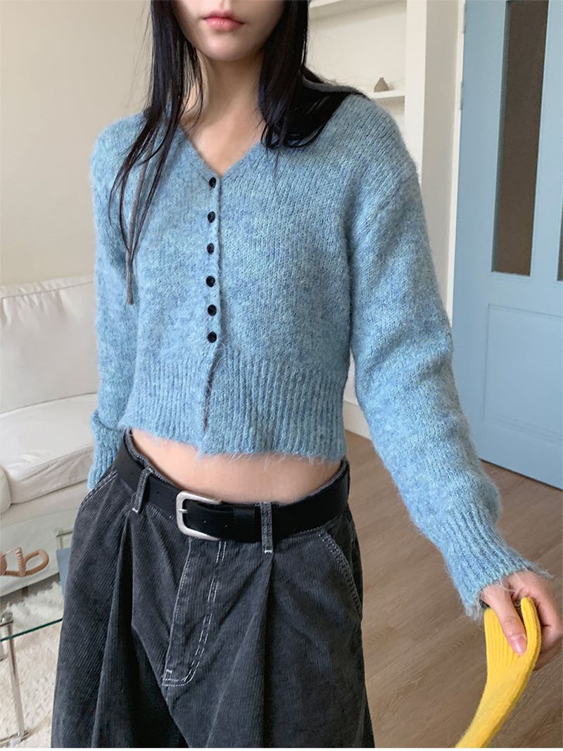 ボカシミックスニッティングカーディガン
