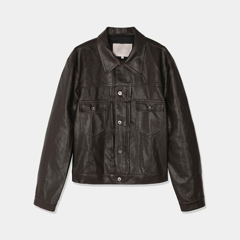 ASCLO Tracker Crop Leather Jacket (3color)