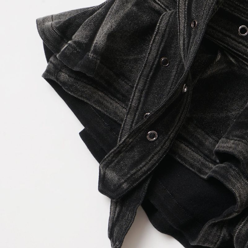 Marlowe Ruffle Belt Denim Skirt