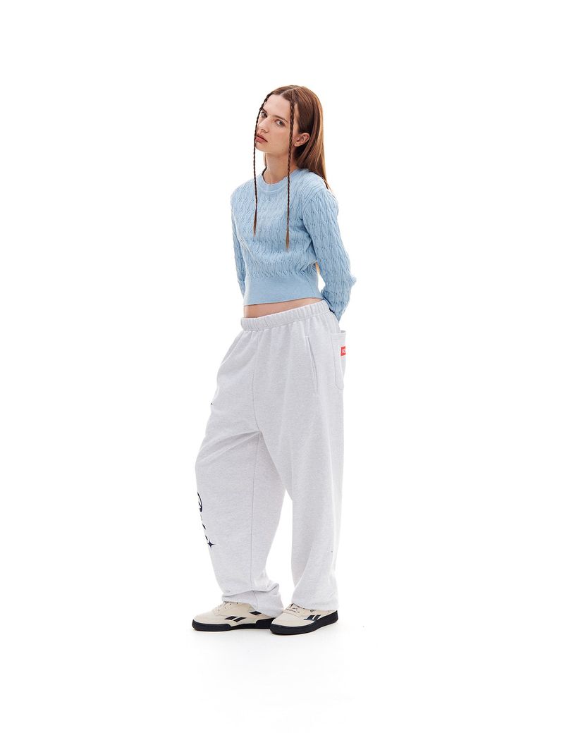 CABLE CROP KNIT (SKY BLUE)