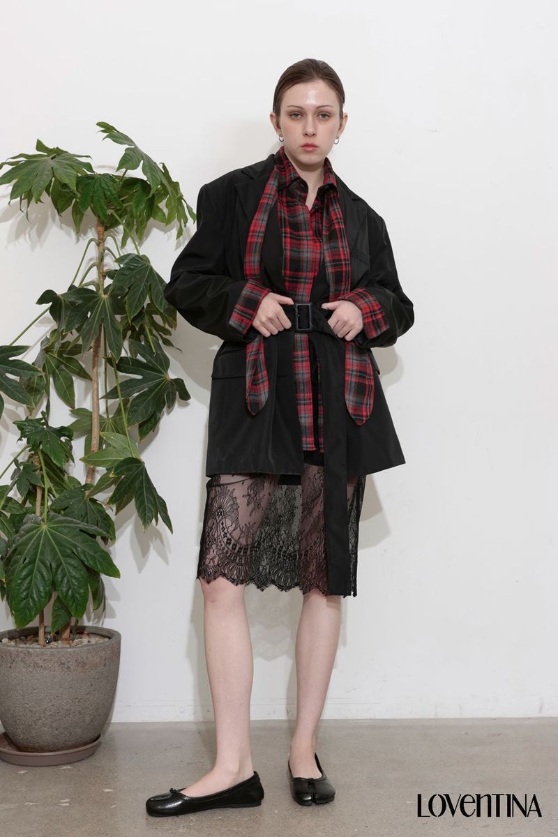 TRENCH BELT JACKET_NAVY