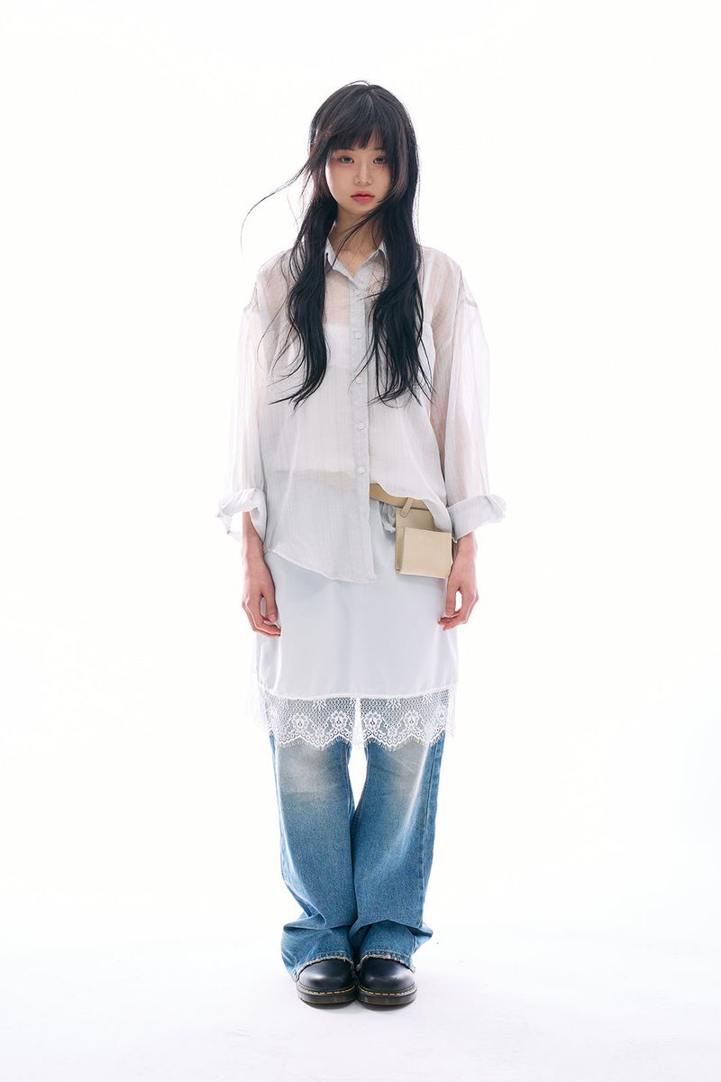 Raucohouse（ラウコハウス）の「Celeste see-through loose shirt（Tops）」