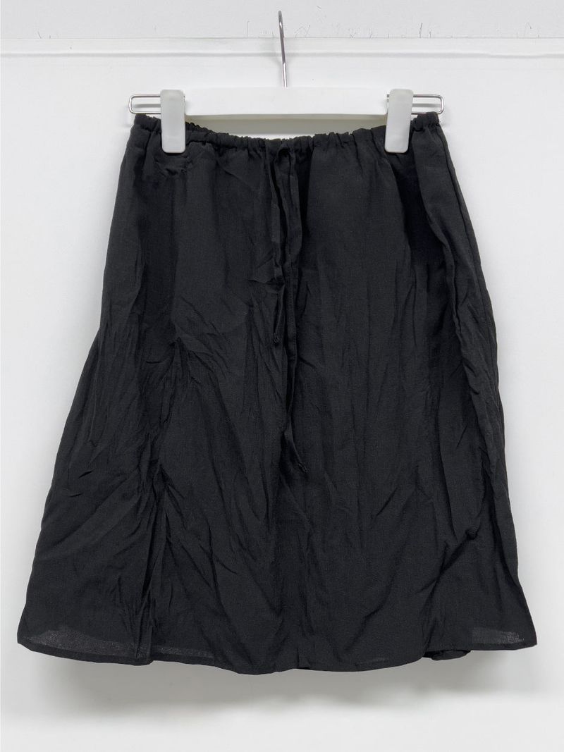 Wrinkle Banding Midi Skirt