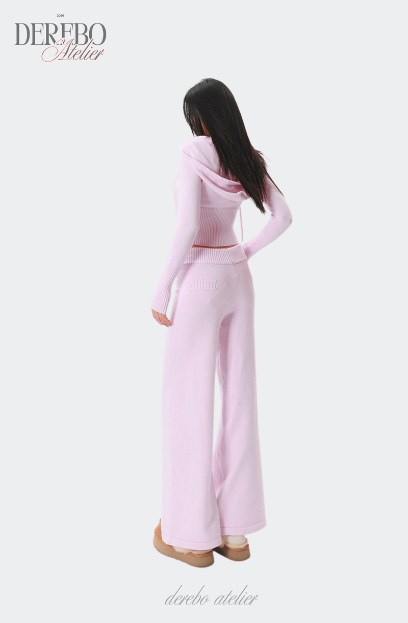 Cozy Knitwear Zip-up Training Set-up (PANTS)