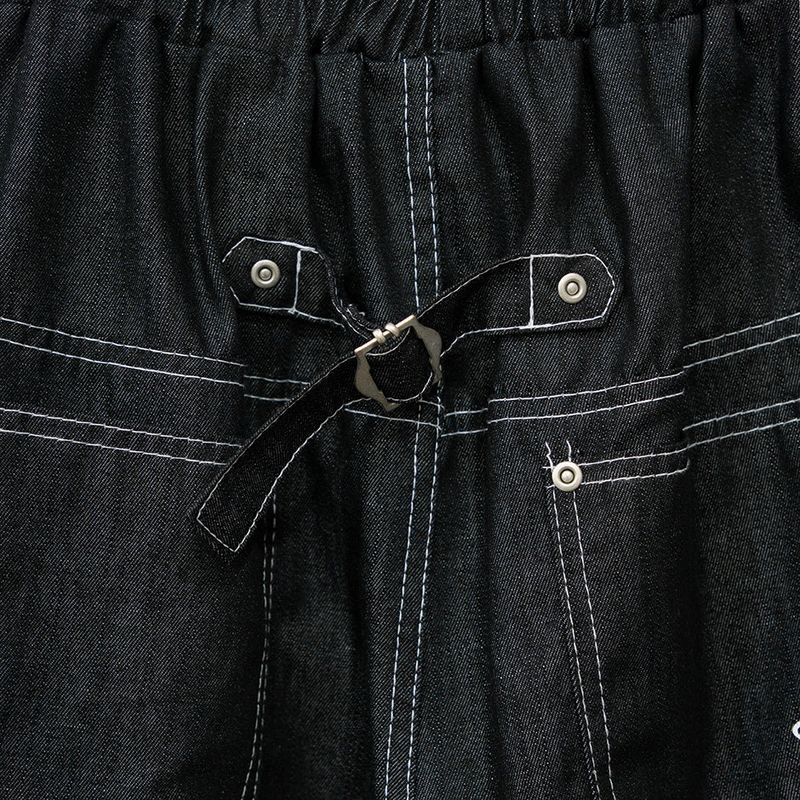Cross Printing Denim Pants
